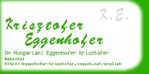 krisztofer eggenhofer business card